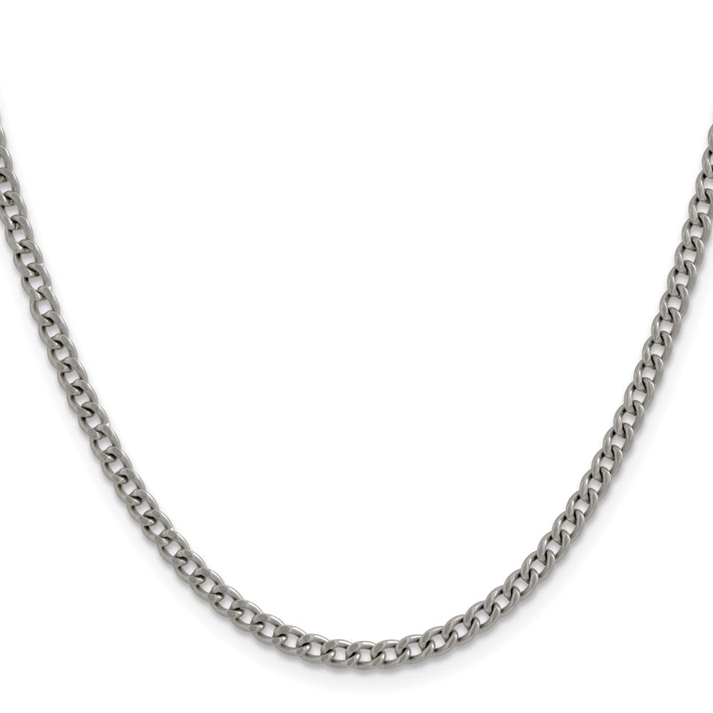Titanium Polished 3.5mm 24in Curb Chain