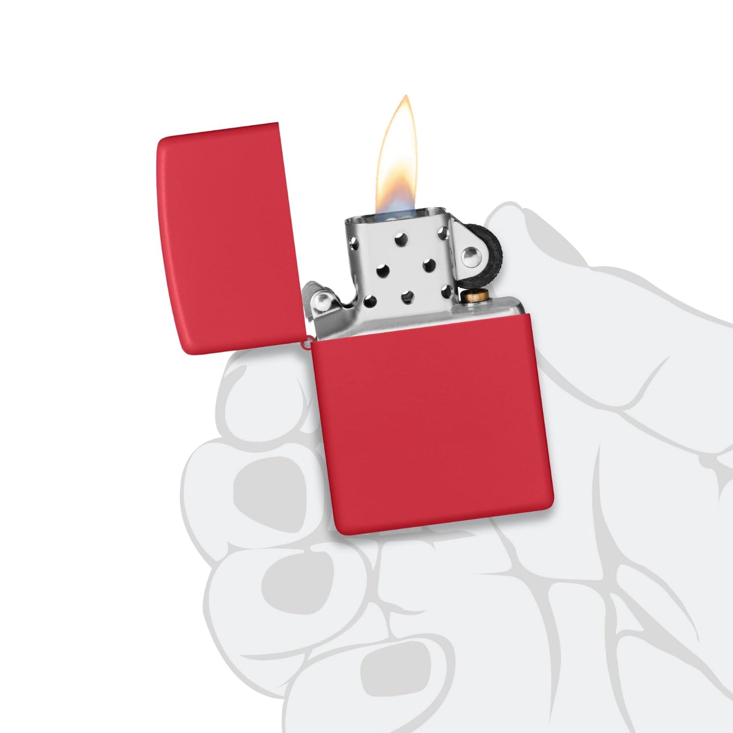 Zippo Classic Red Matte Pocket Lighter