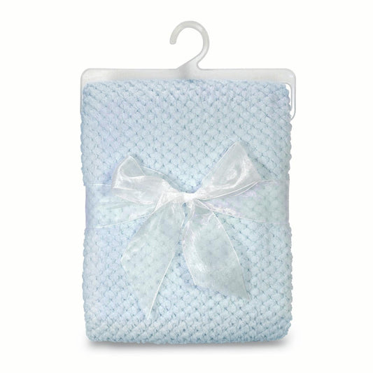 Blue Bumpy Corn Fleece Baby Blanket GM15945