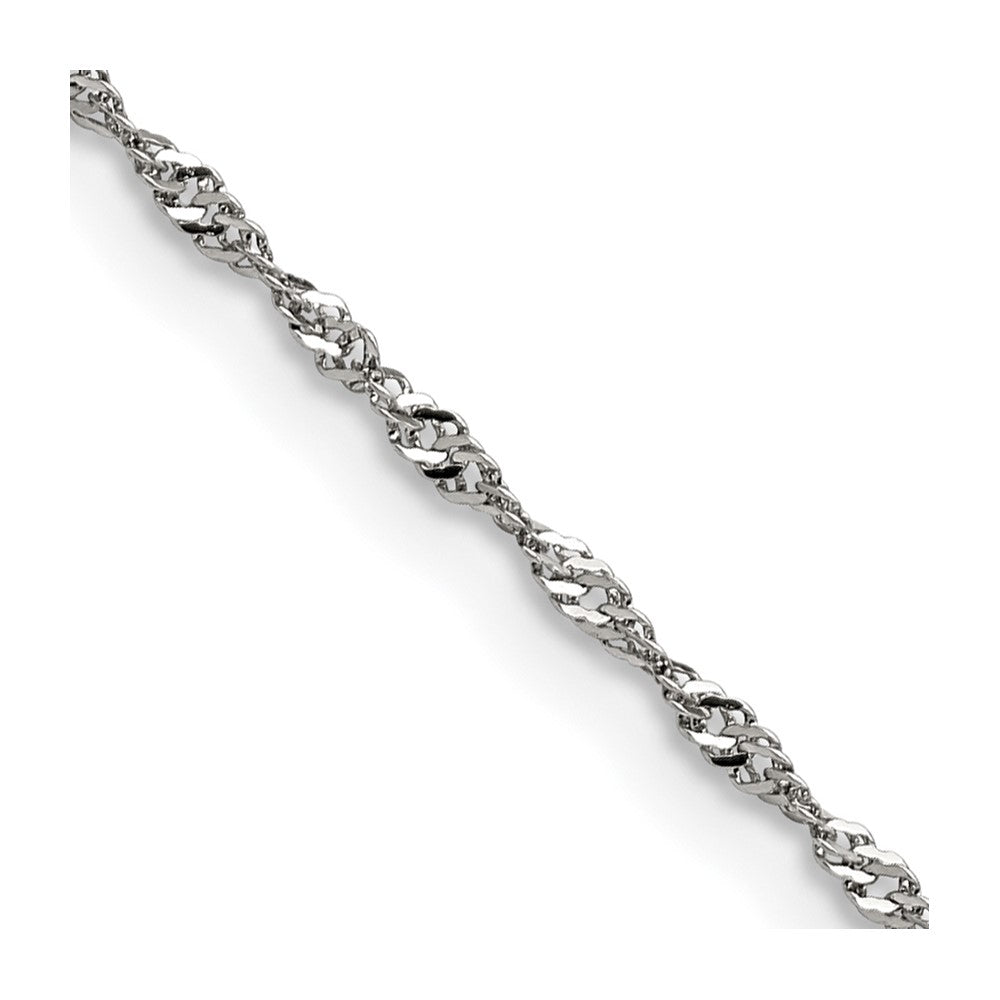 Stainless Steel Polished 2mm 18in Singapore Chain