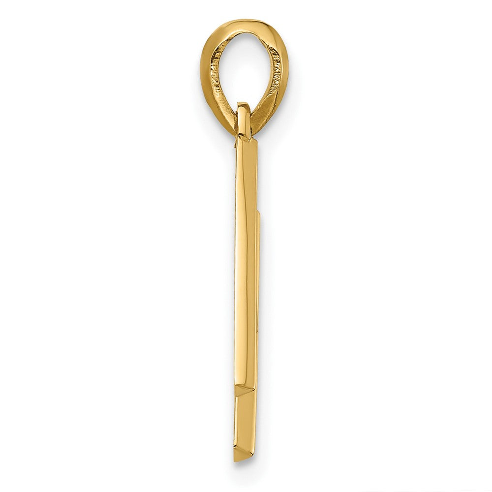 14k Yellow Gold Fancy Letter H