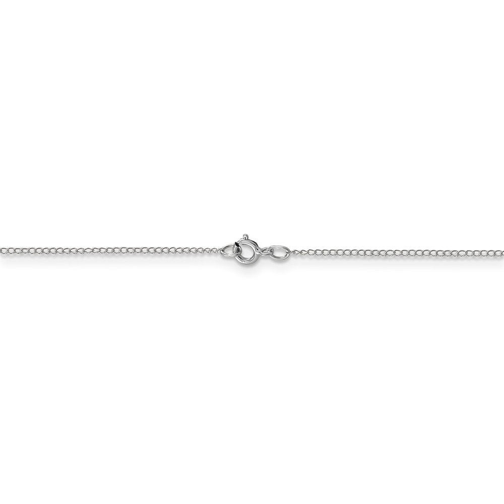 10k White Gold .5mm Carded Curb Chain