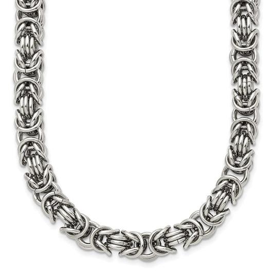 Stainless Steel Polished Fancy Link 18in Necklace