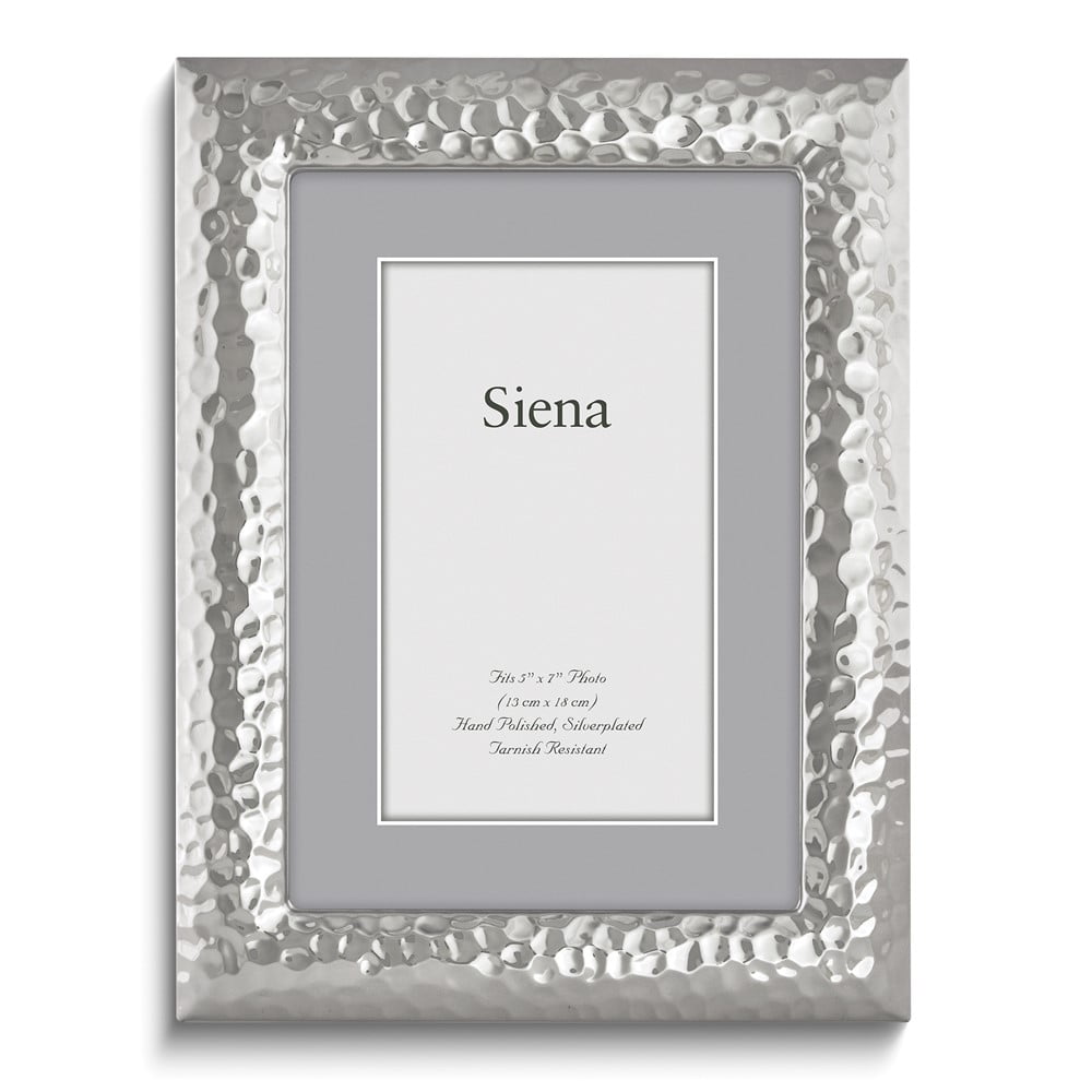 Siena Modern Hammered Frame Silver 5x7