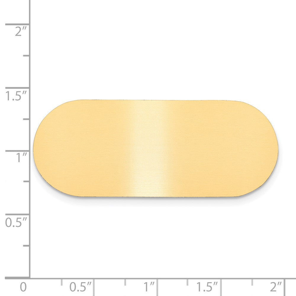 3/4 x 1 7/8 Satin Brass Plates-Set of 6