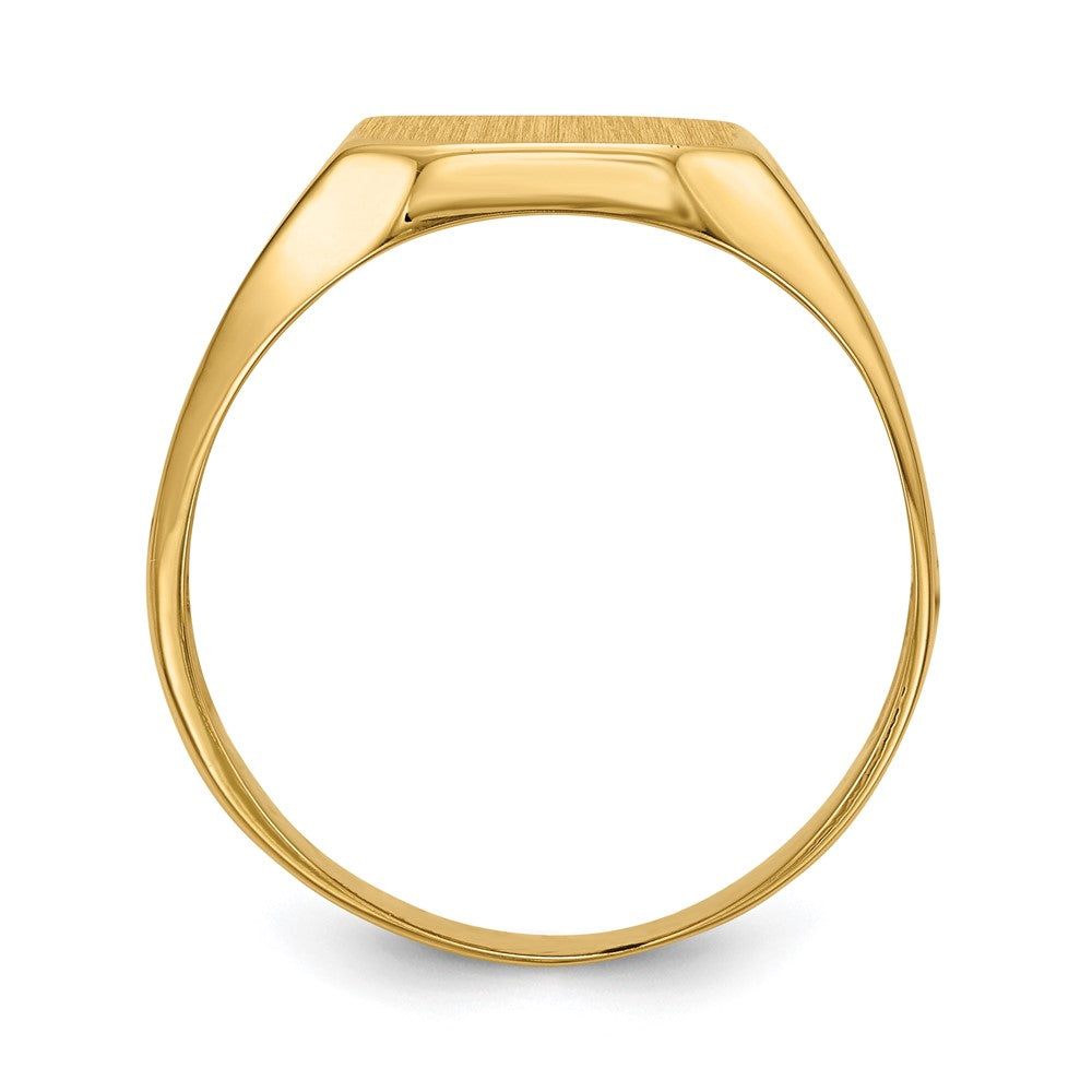 14k 9.0x10.5mm Open Back Men's Signet Ring Size 9