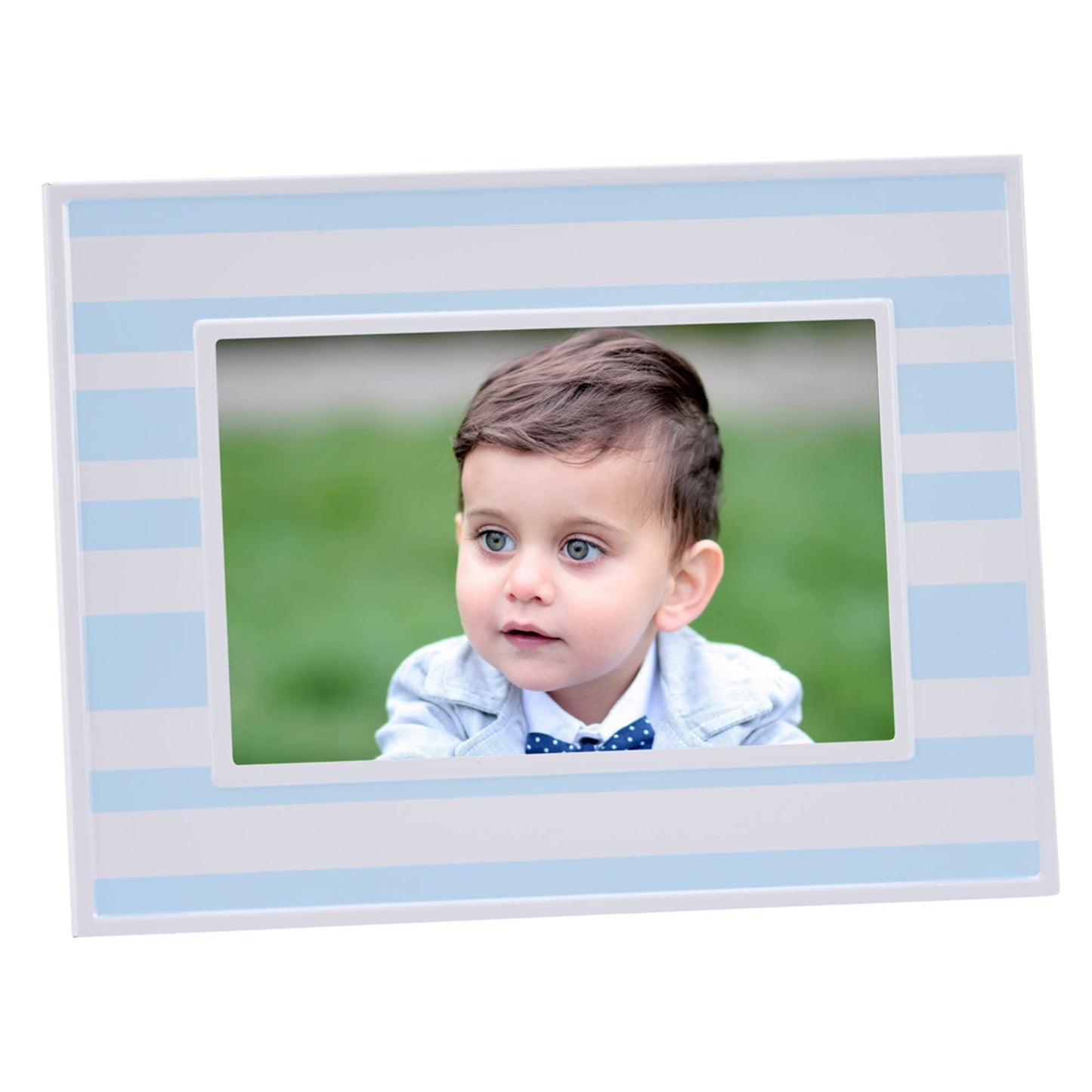 Creative Gifts Striped Frame in Blue and White