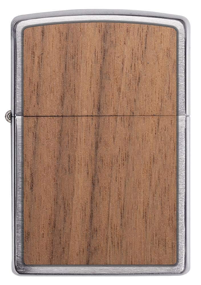 Zippo Woodchuck USA Walnut Brushed Chrome Pocket Lighter