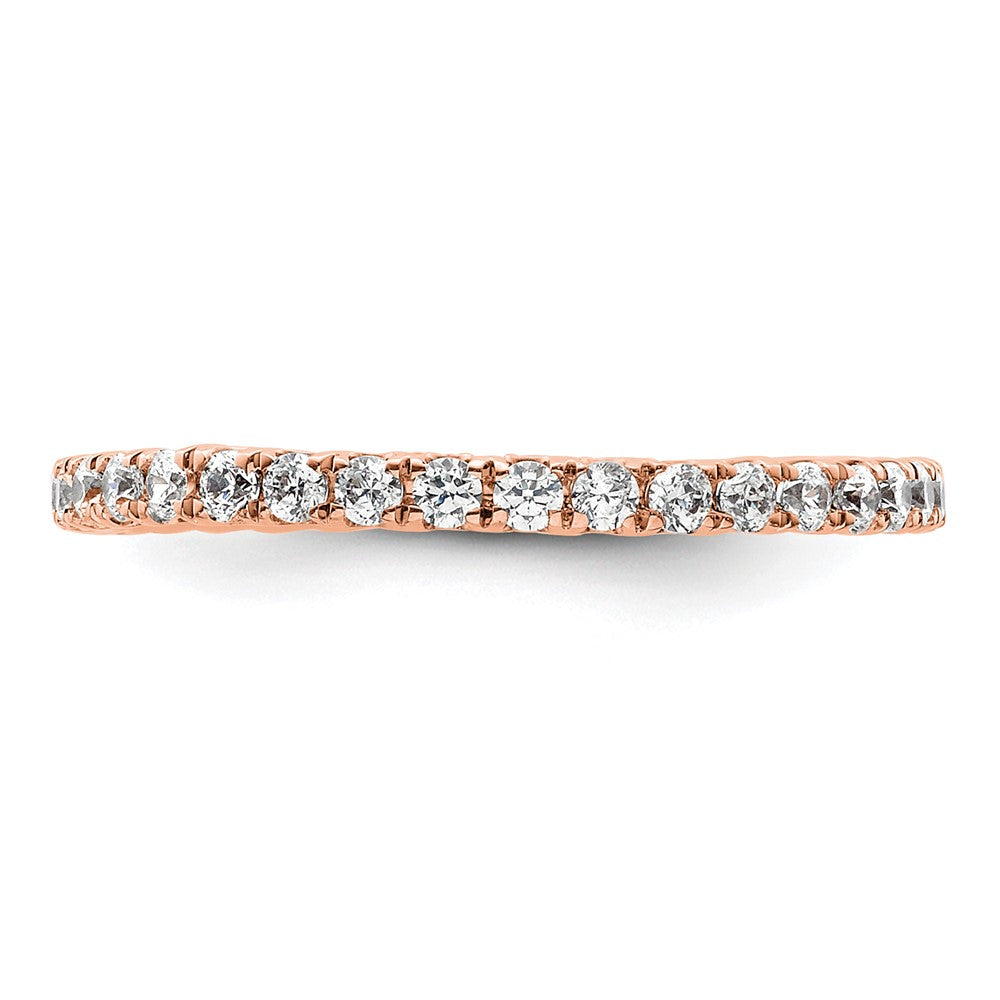 True Origin 14k Rose Gold 1/2 carat Lab Grown Diamond VS  D E F  Size 6 Eternity Band