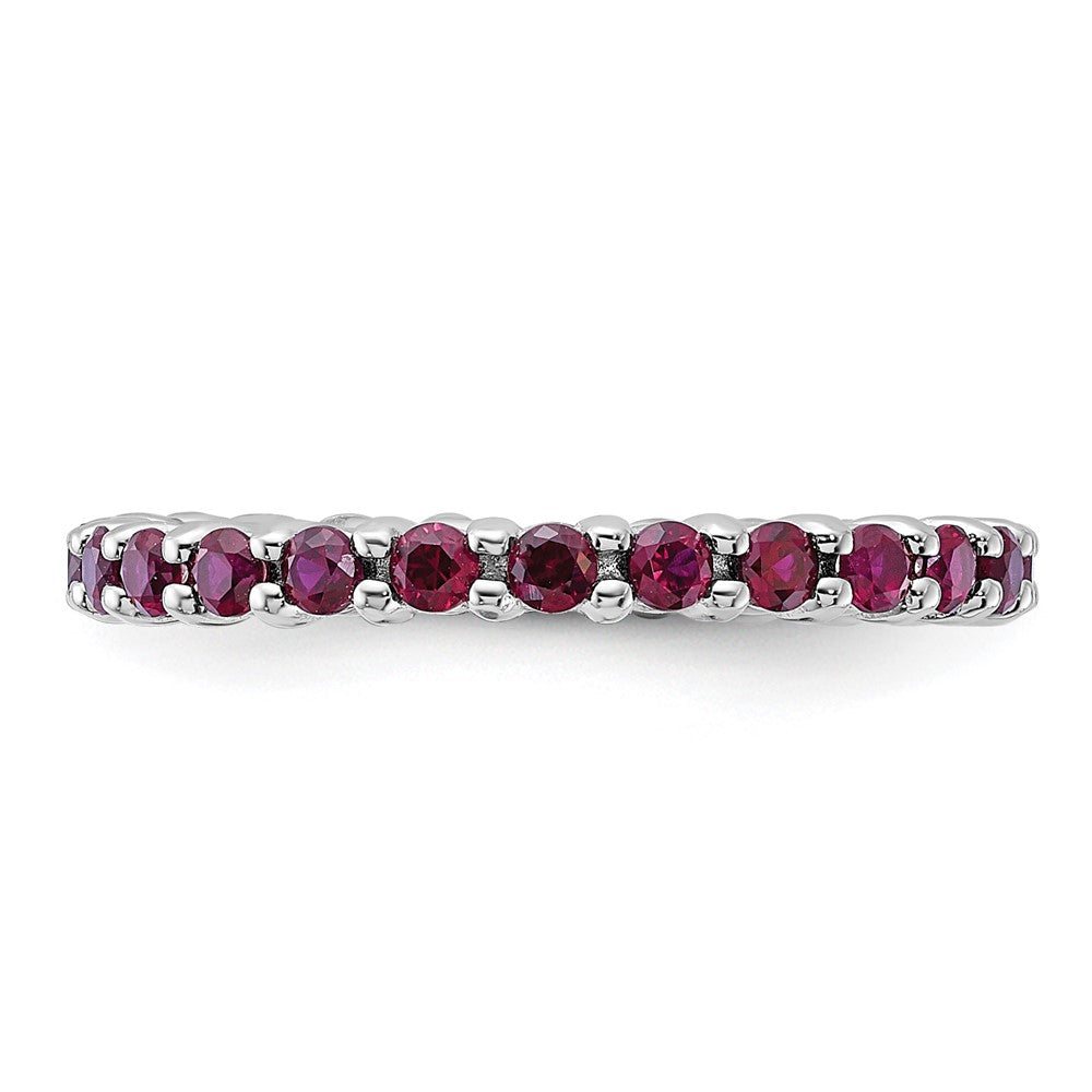 Sterling Silver Stackable Expressions Created Ruby Ring