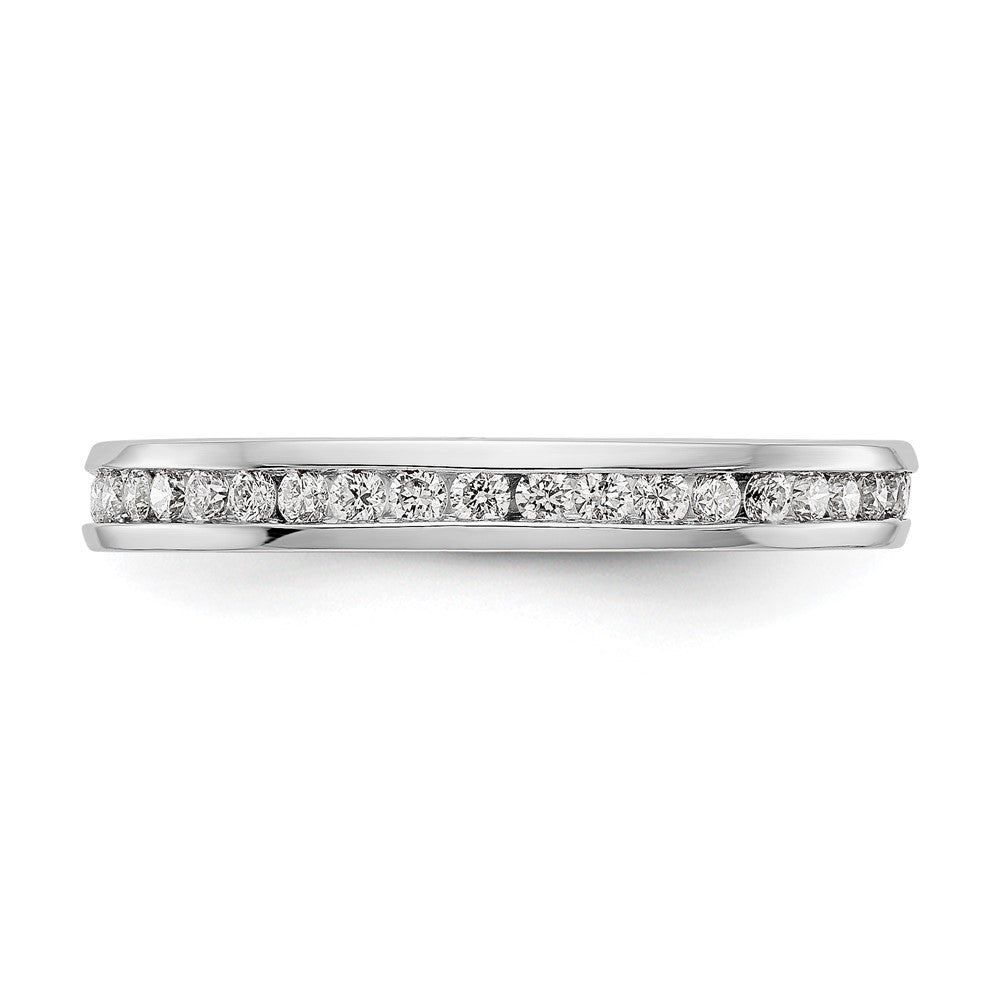 14k White Gold 1/2 carat Lab Grown Diamond VS/SI+ G+ Channel Set Size 7 Eternity Band