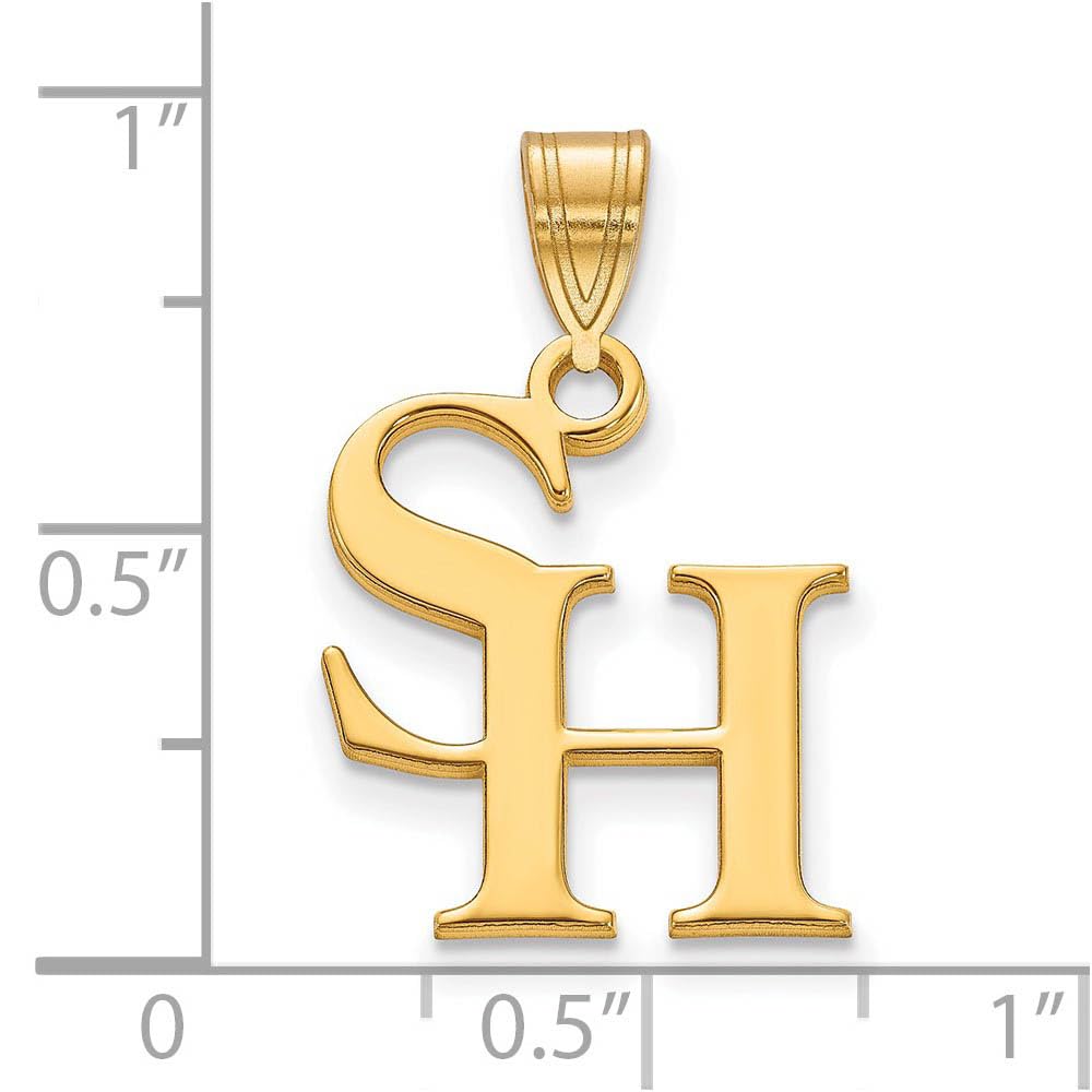 Logoart Sterling Silver Gp Sam Houston State University Medium Pendant
