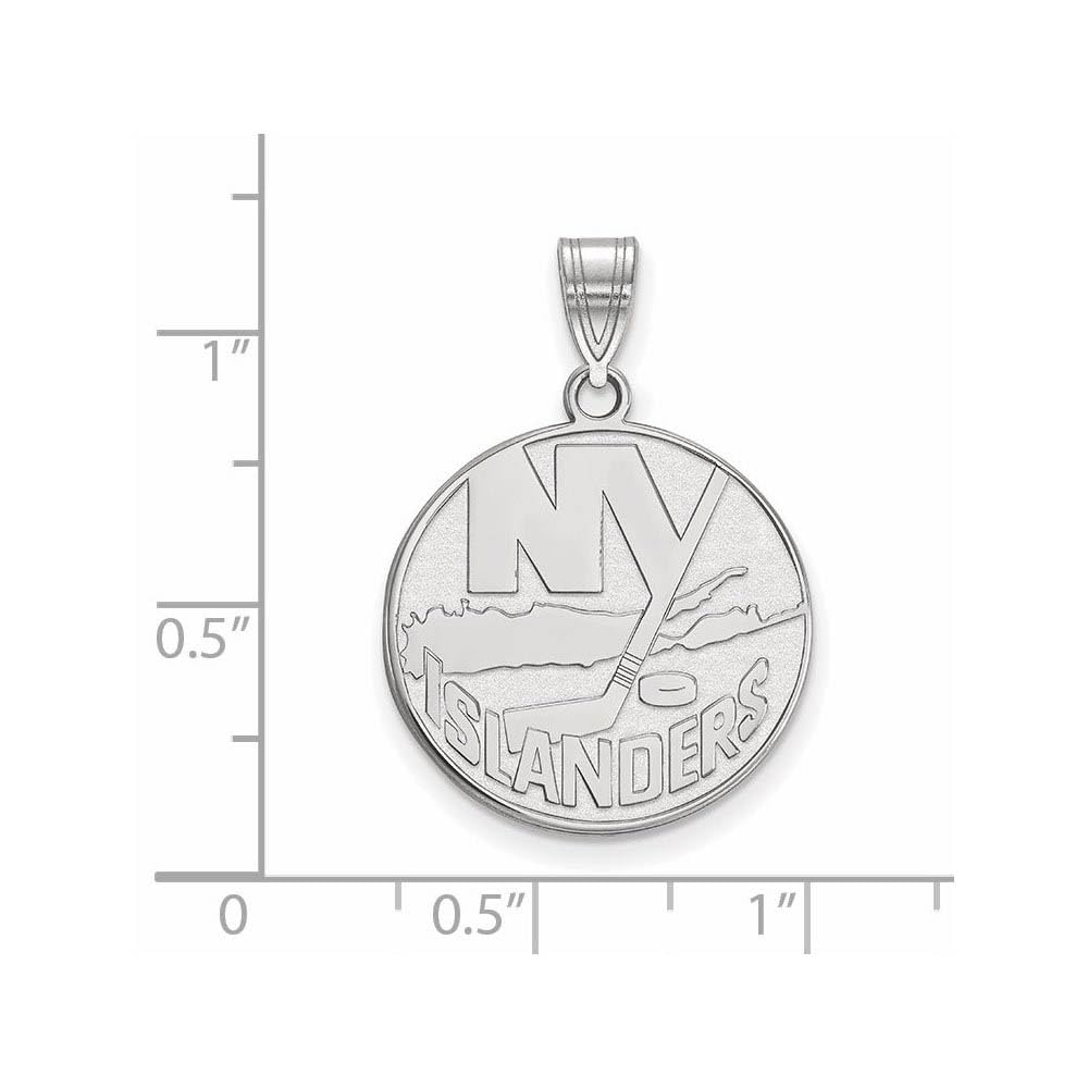 LogoArt NHL New York Islanders Sterling Silver Large Pendant