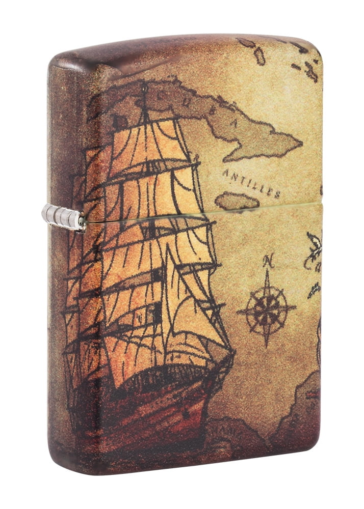 Zippo Pirate Ship 540 Color Pocket Lighter