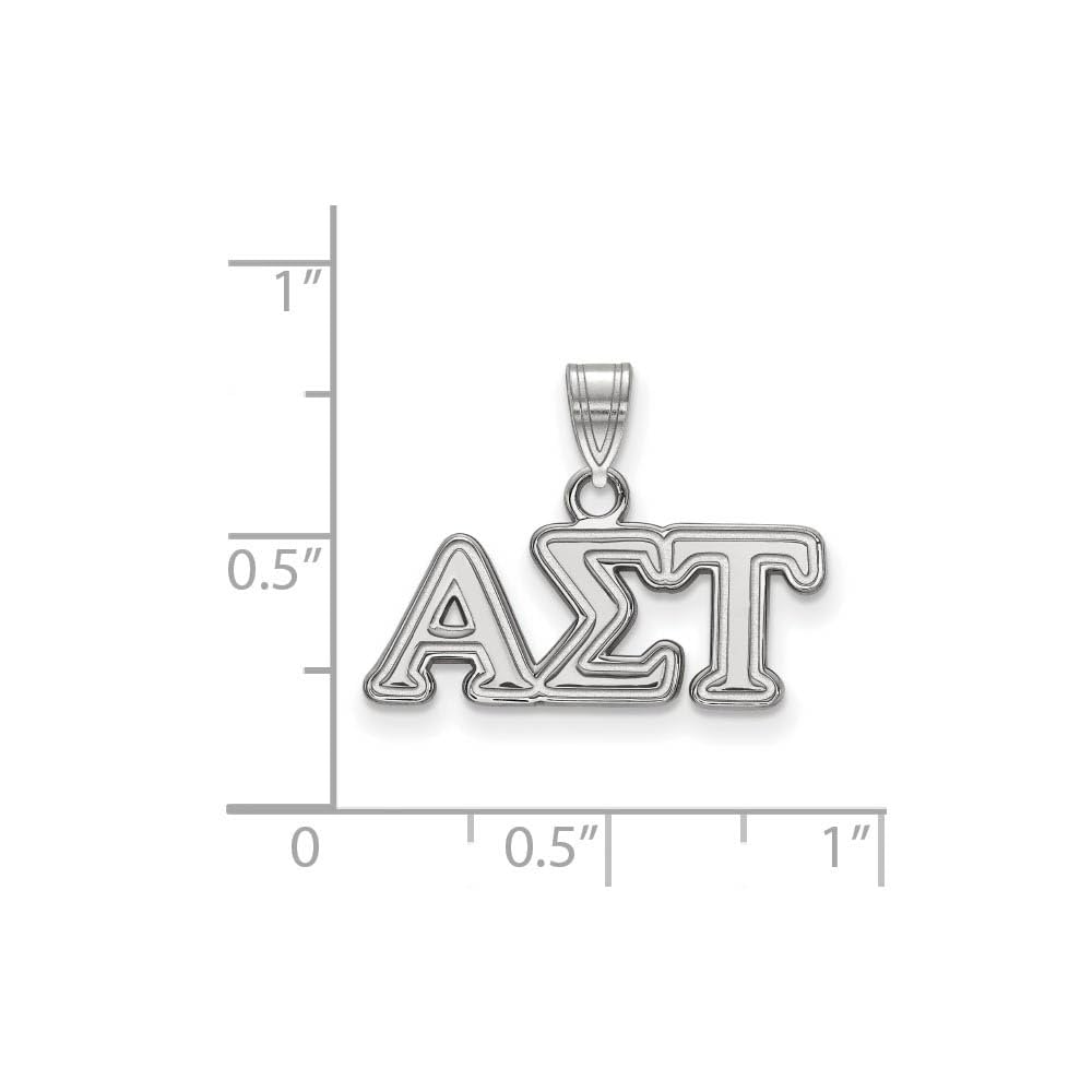 Sterling Silver Official Licensed Greek Sororities Alpha Sigma Tau (???) Small Pendant