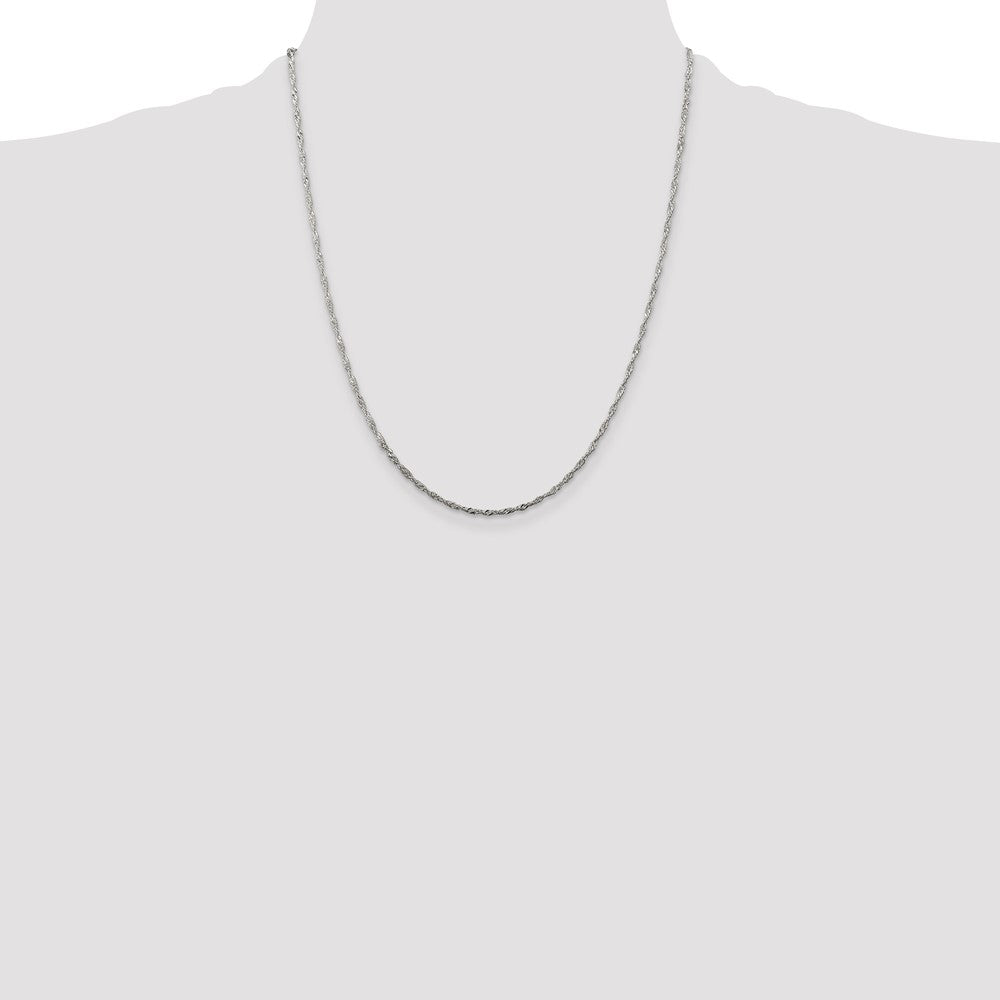 Sterling Silver 1.75mm Singapore Chain 22 Inches