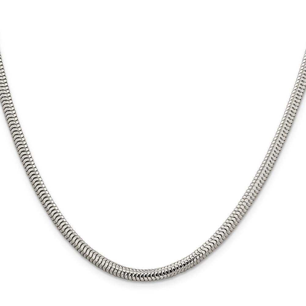 Sterling Silver 4mm Round Snake Chain 16 Inches
