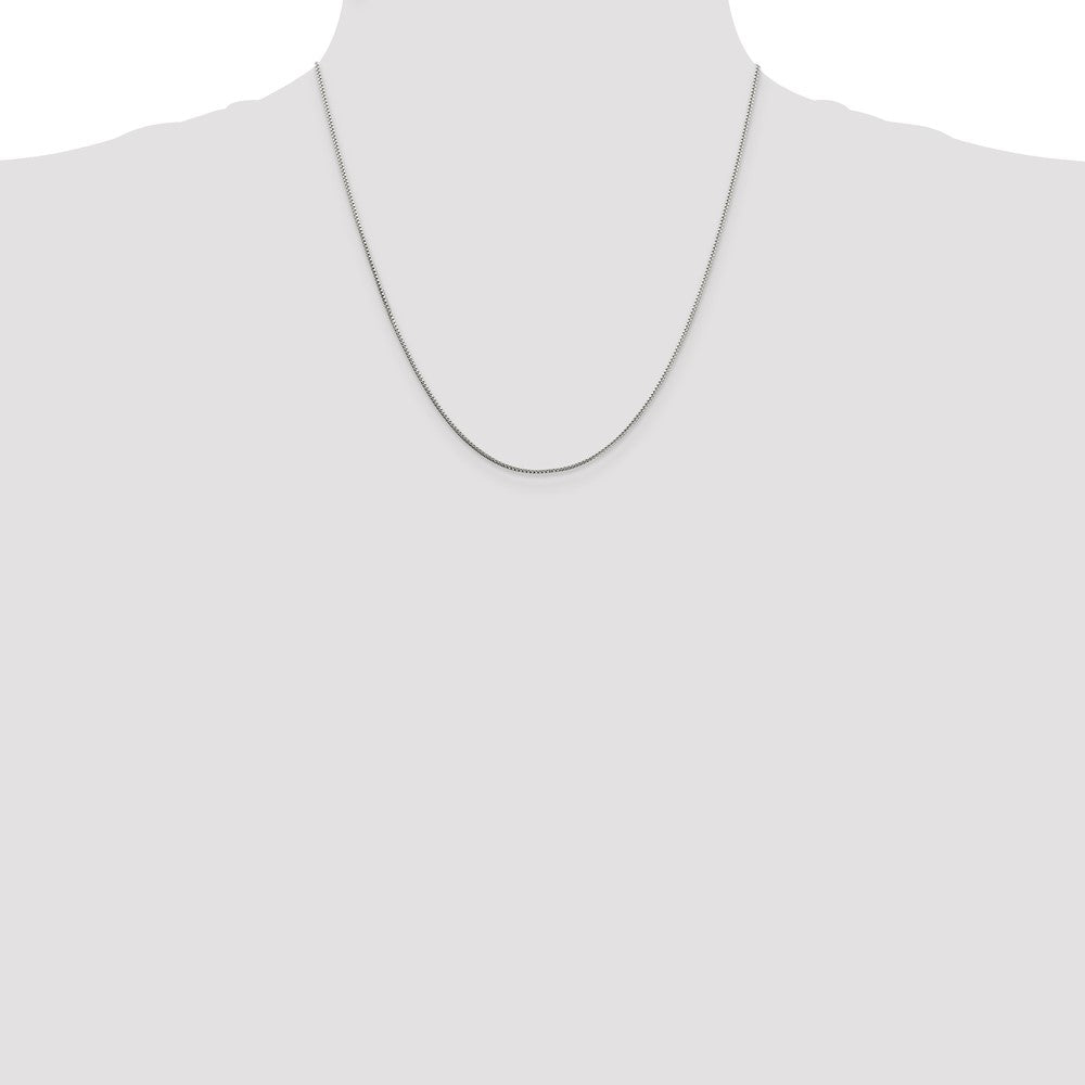 Sterling Silver 1mm 8 Sided Diamond-cut Box Chain 20 Inches