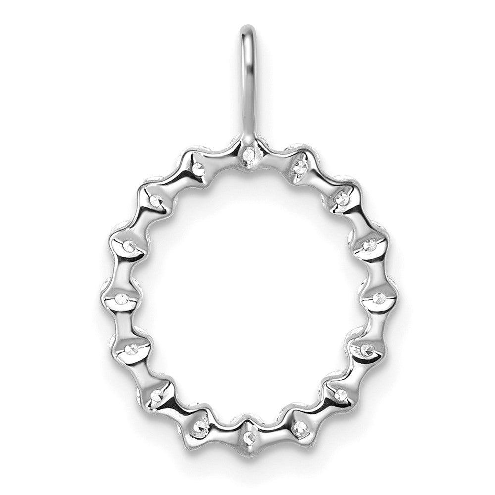 True Origin 14k White Gold 1/2 carat Lab Grown Diamond VS DEF Alphabet O Pendant