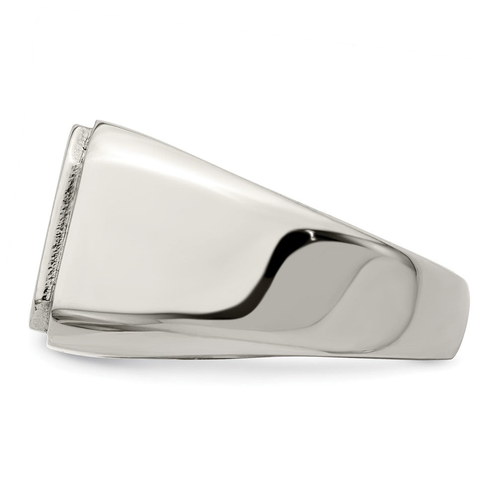 Stainless Steel Polished Signet Ring Size - 11