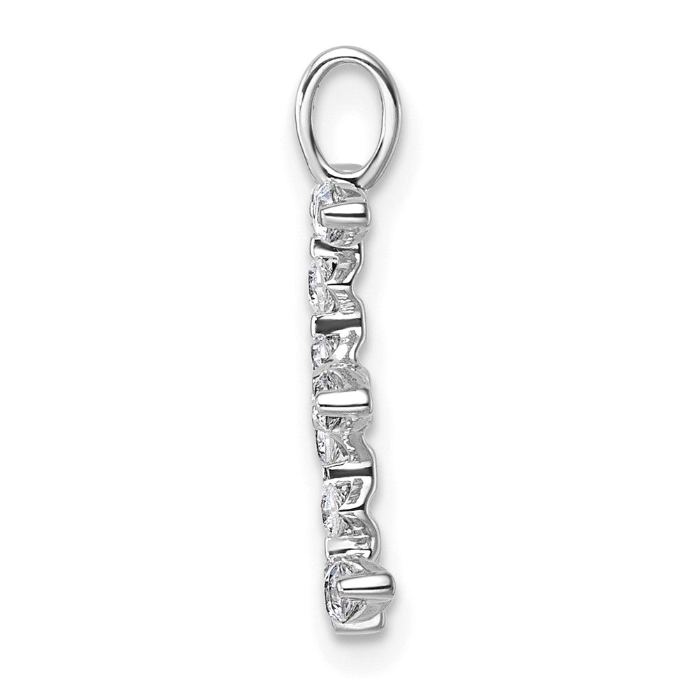 True Origin 14k White Gold 1/2 carat Lab Grown Diamond VS DEF Alphabet E Pendant