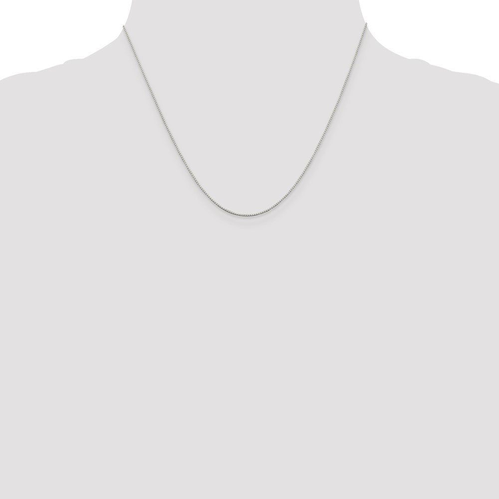 Sterling Silver .6mm Mirror Box Chain 18 Inches
