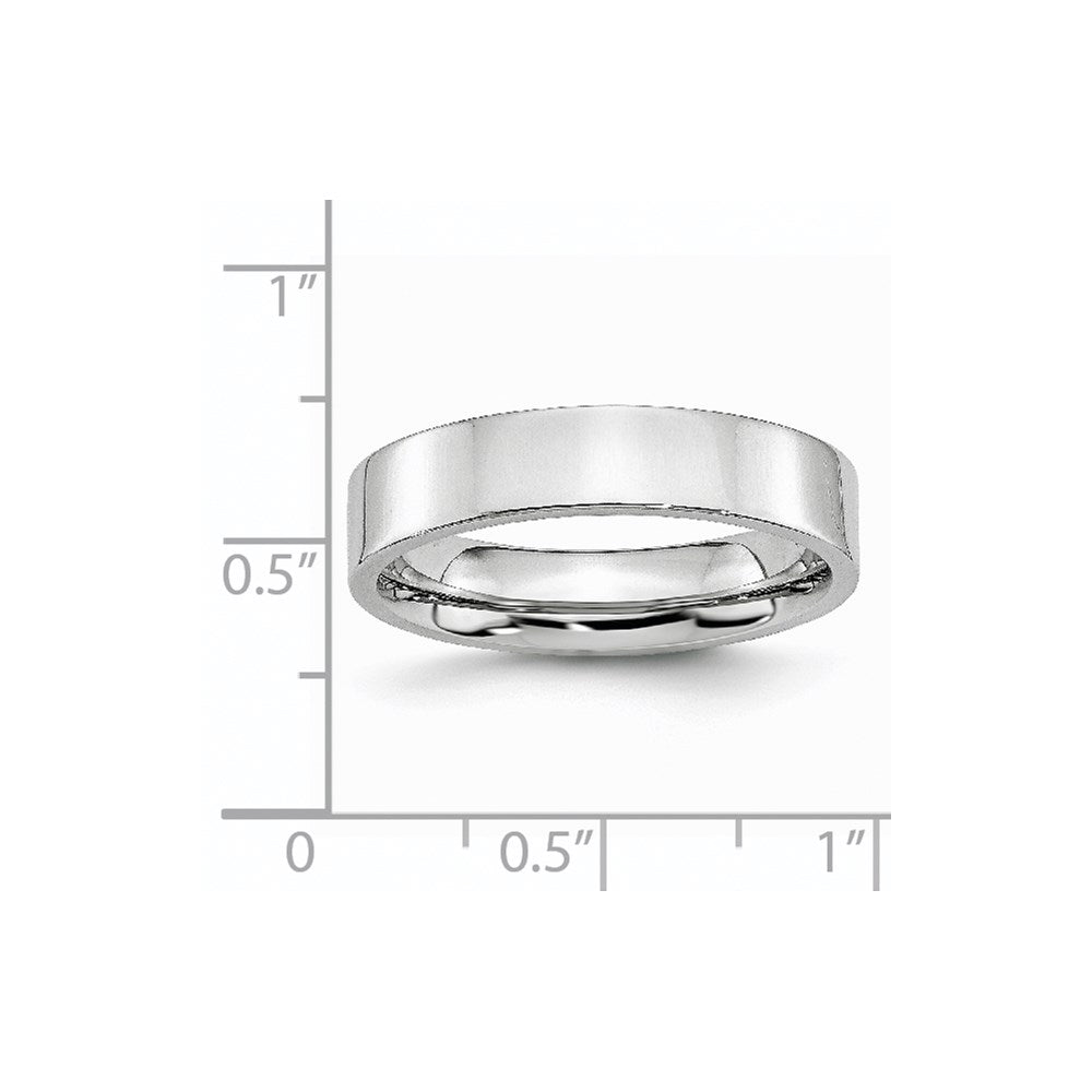 Cobalt Flat Polished 5mm Band Size - 8.5