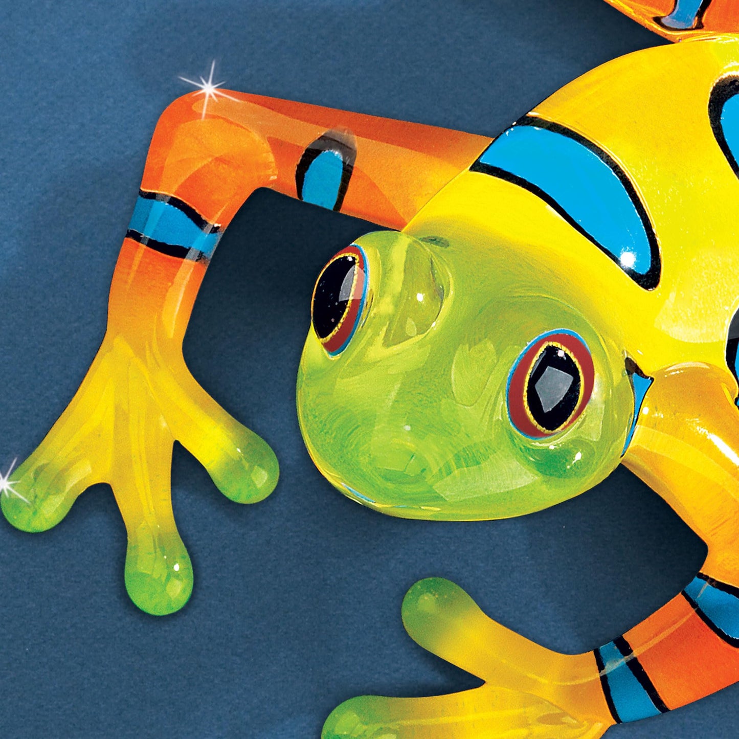 Rain Forest Frog Glass Figurine
