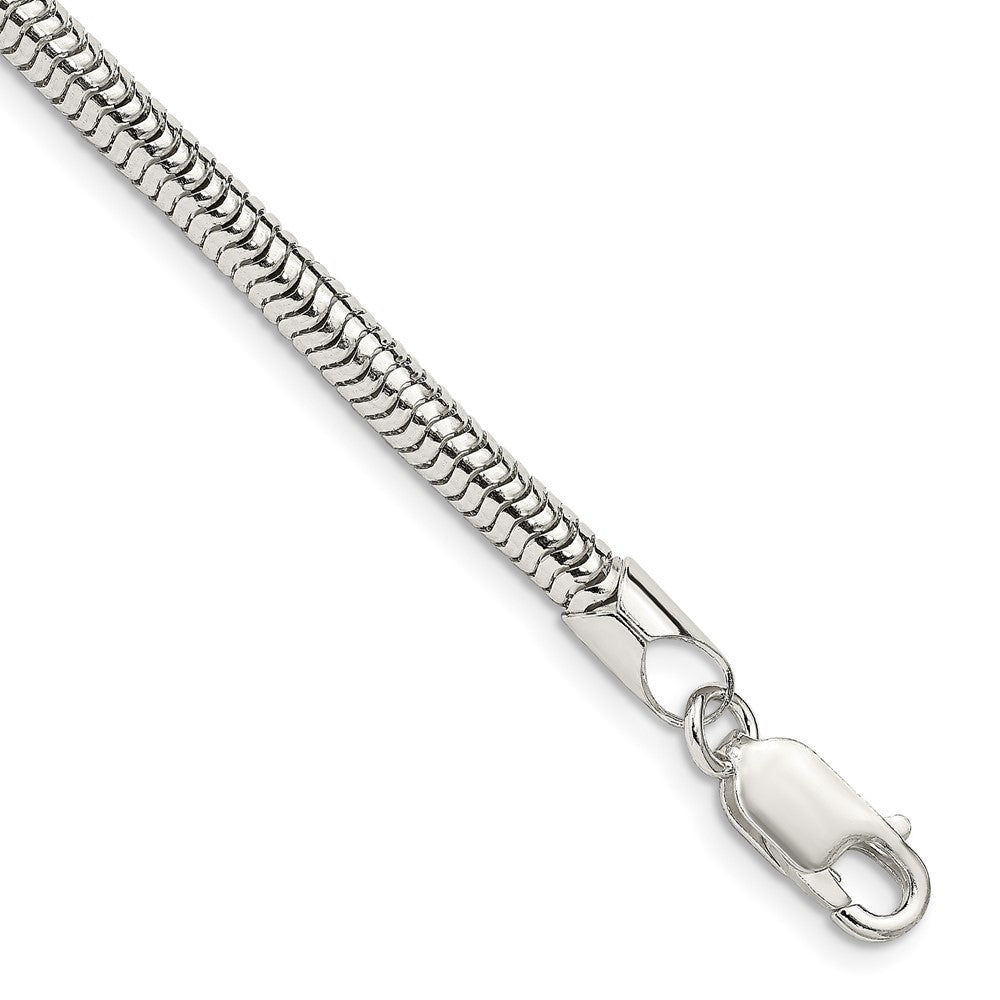 Sterling Silver 4mm Round Snake Chain 8 inches