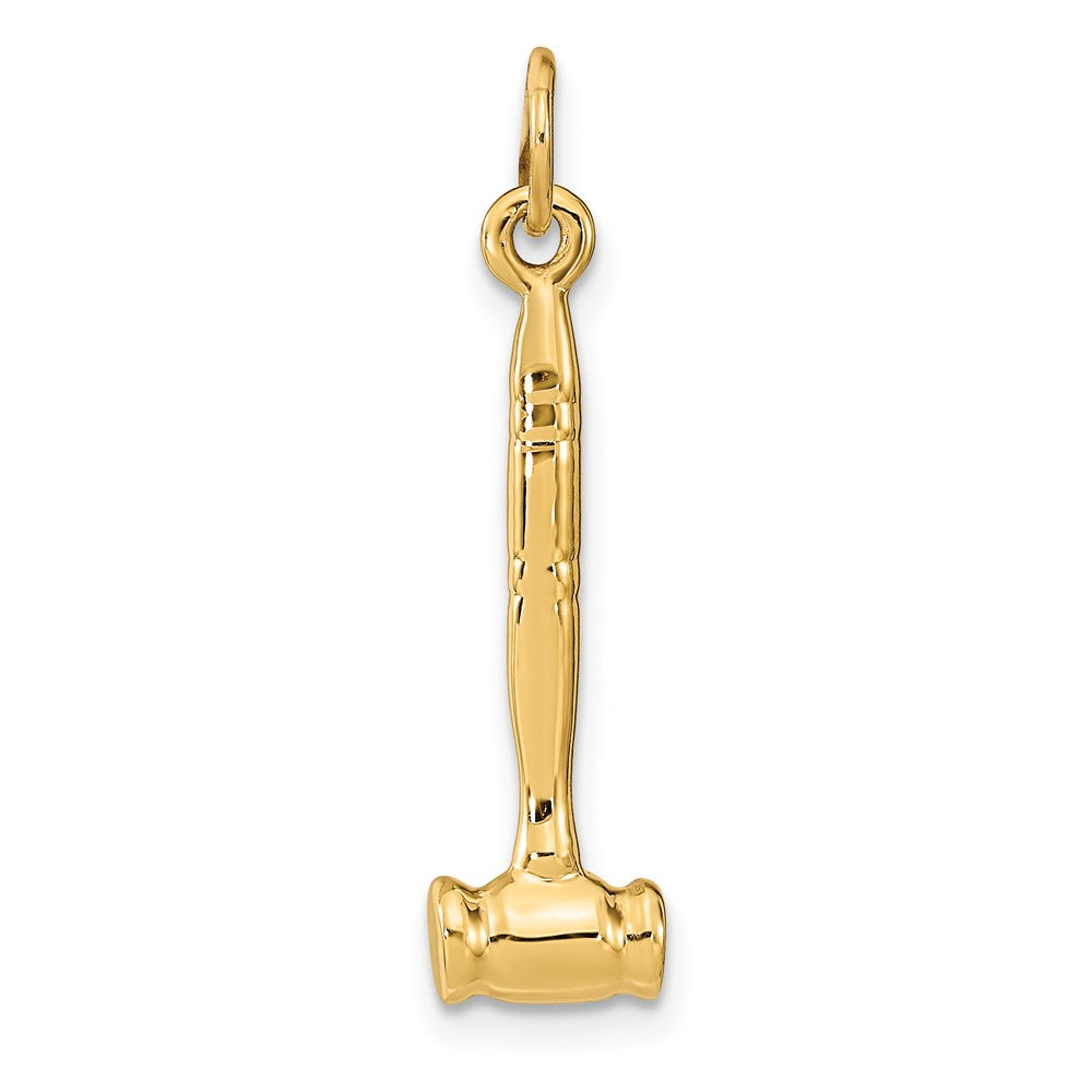 14k 3-D Gavel Charm Yellow Gold