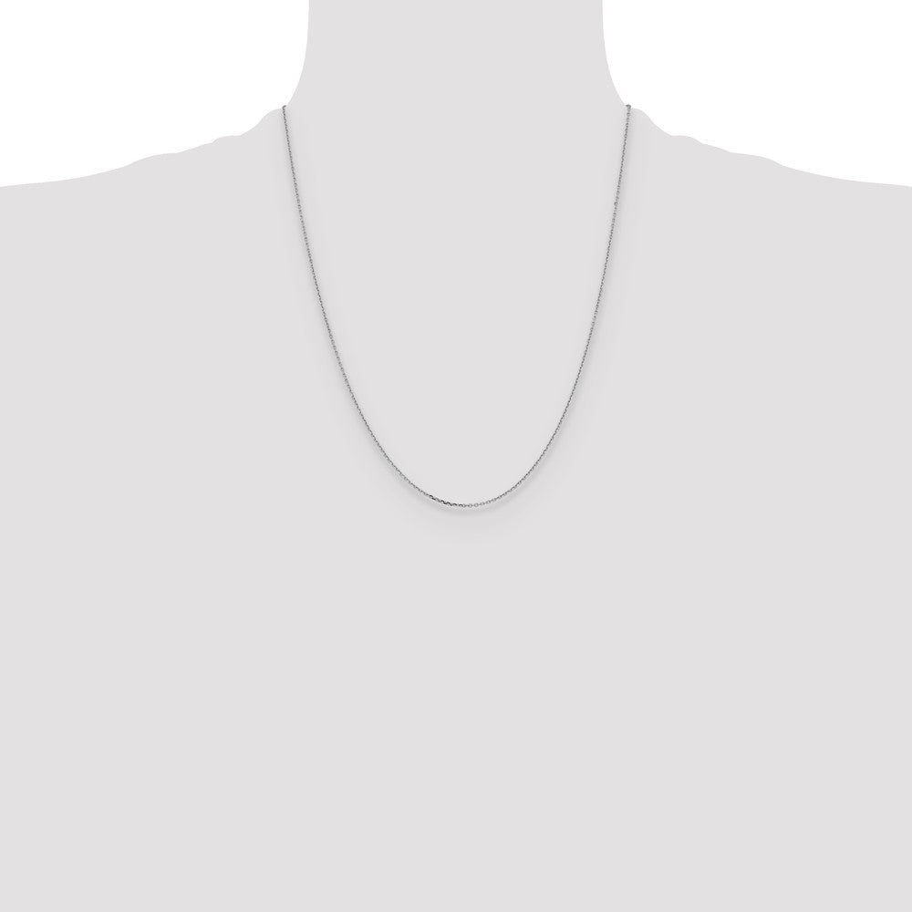 14K White Gold 1.05mm D/C Cable Chain