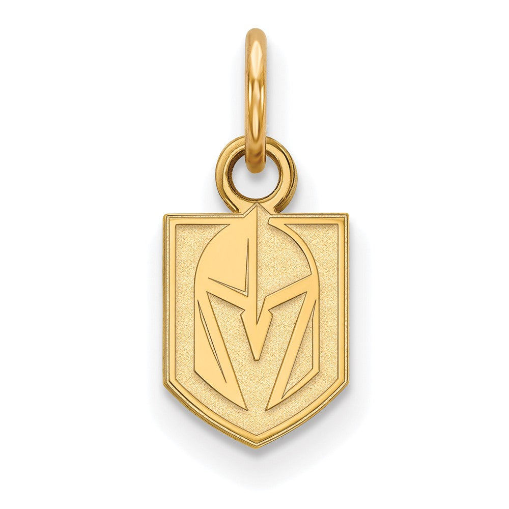 Sterling Silver Gold-plated NHL LogoArt NHL Vegas Golden Knights Extra Small Pendant Q-GP001VGK