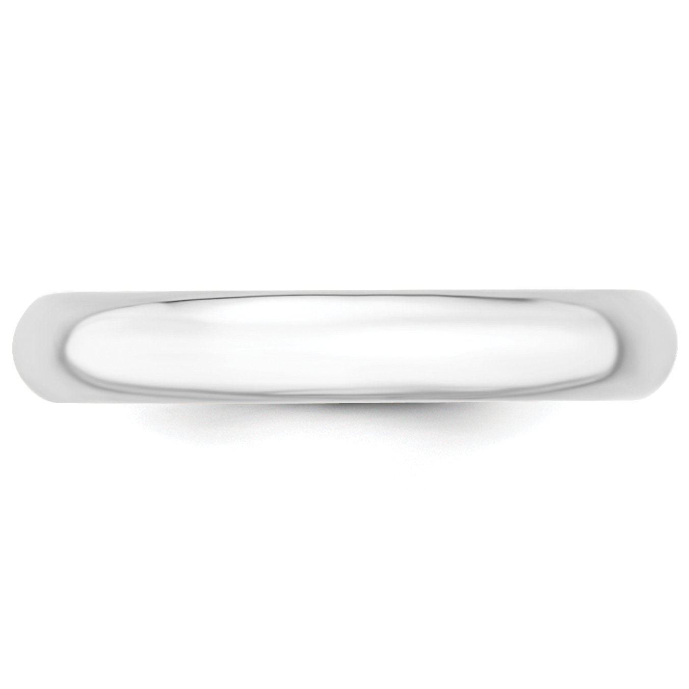 10k White Gold 4mm Standard Weight Comfort Fit Wedding Band Size 10