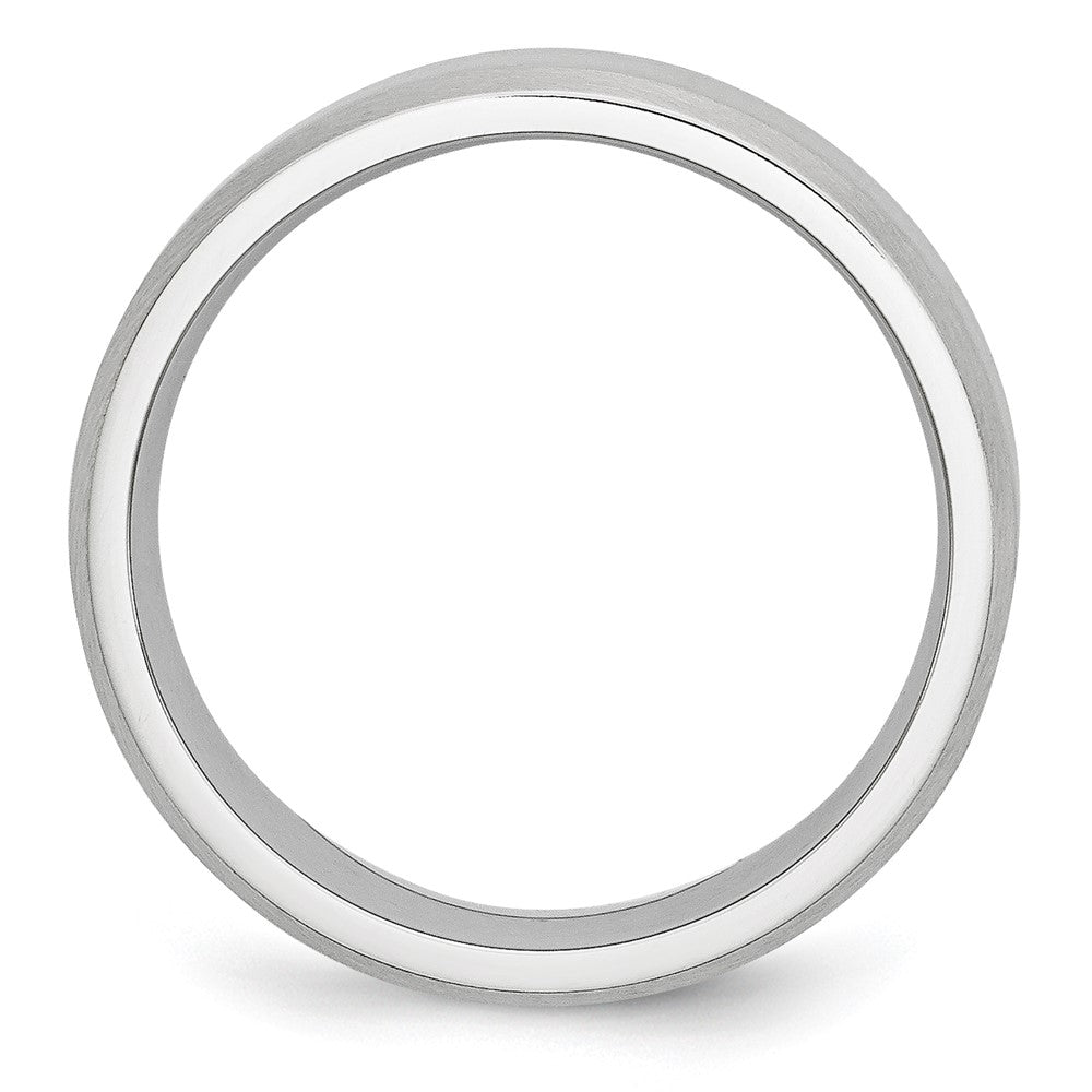 Cobalt Beveled Edge Satin 7mm Band Size - 8.5
