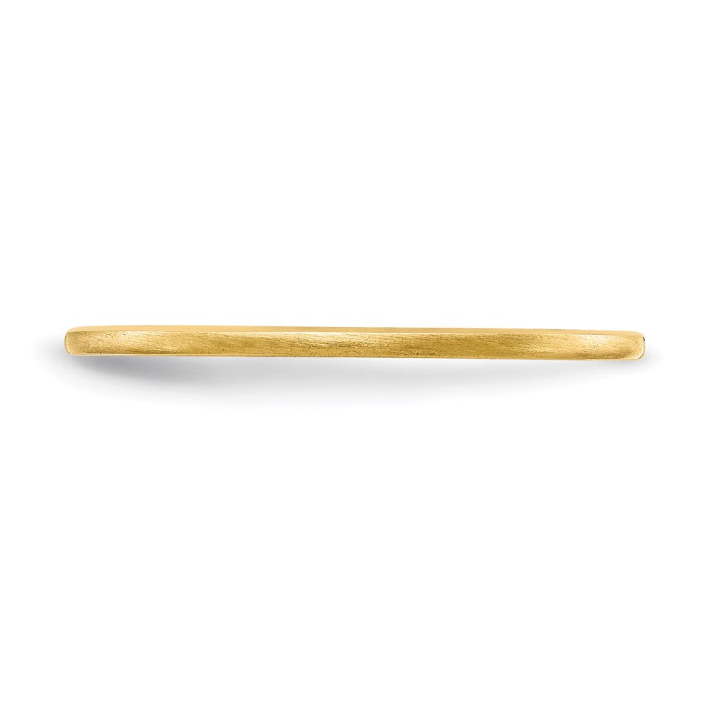 10K Yellow Gold 1.2mm Half Round Satin Stackable Band Size 8.5