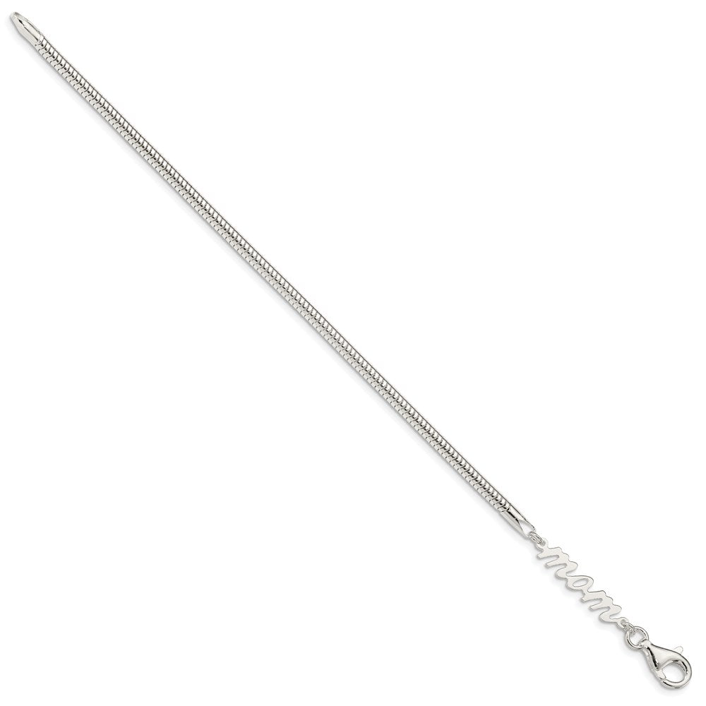 Sterling Silver MOM Bracelet 7.5 inches