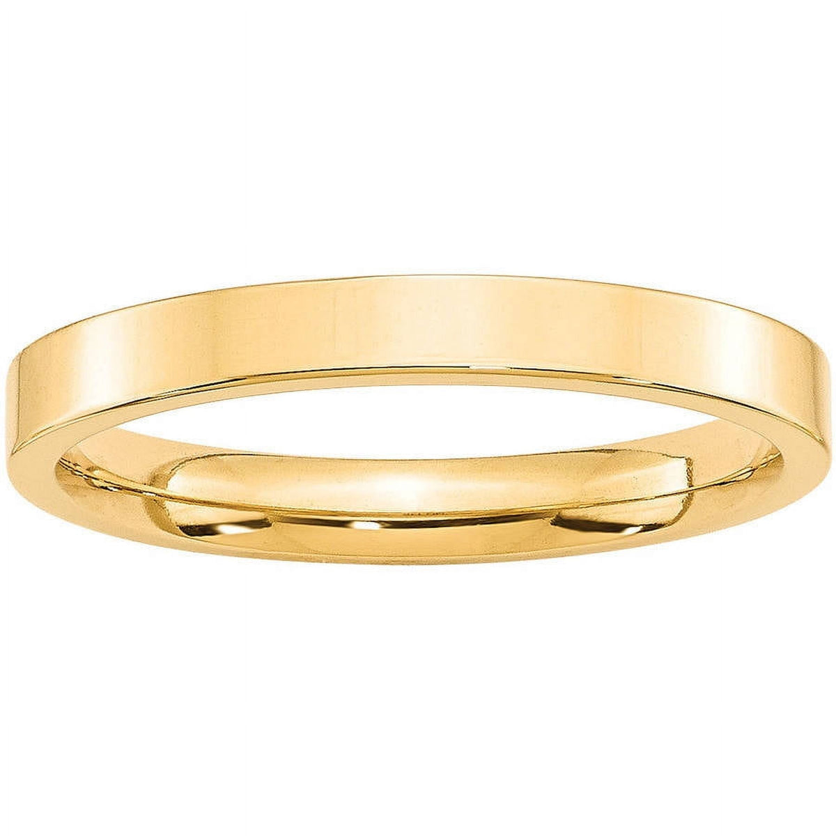 Primal Gold 10 Karat Yellow Gold 3mm Standard Flat Comfort Fit Band Size 5