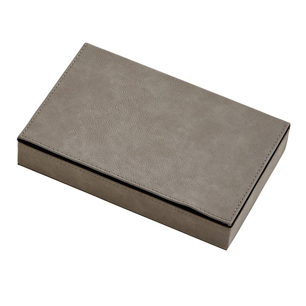 Grey Leatherette 5 Dice and 2 Card Deck Set QGM21731