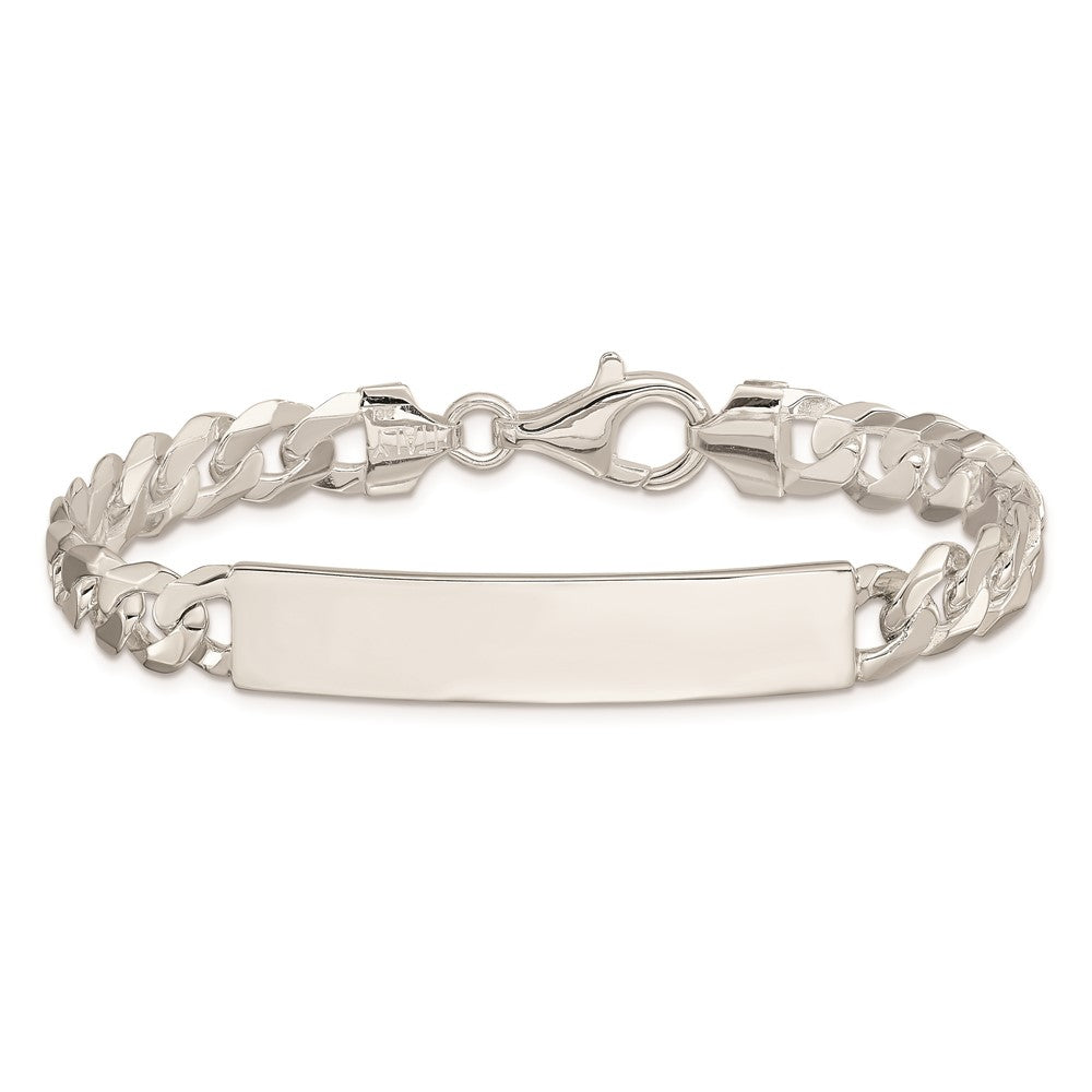 Sterling Silver Curb Link ID Bracelet 7.5 inches