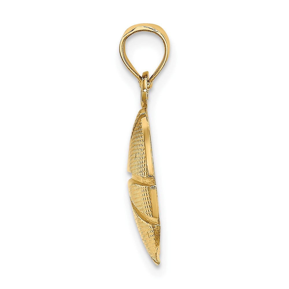 10K Textured Basketball Charm