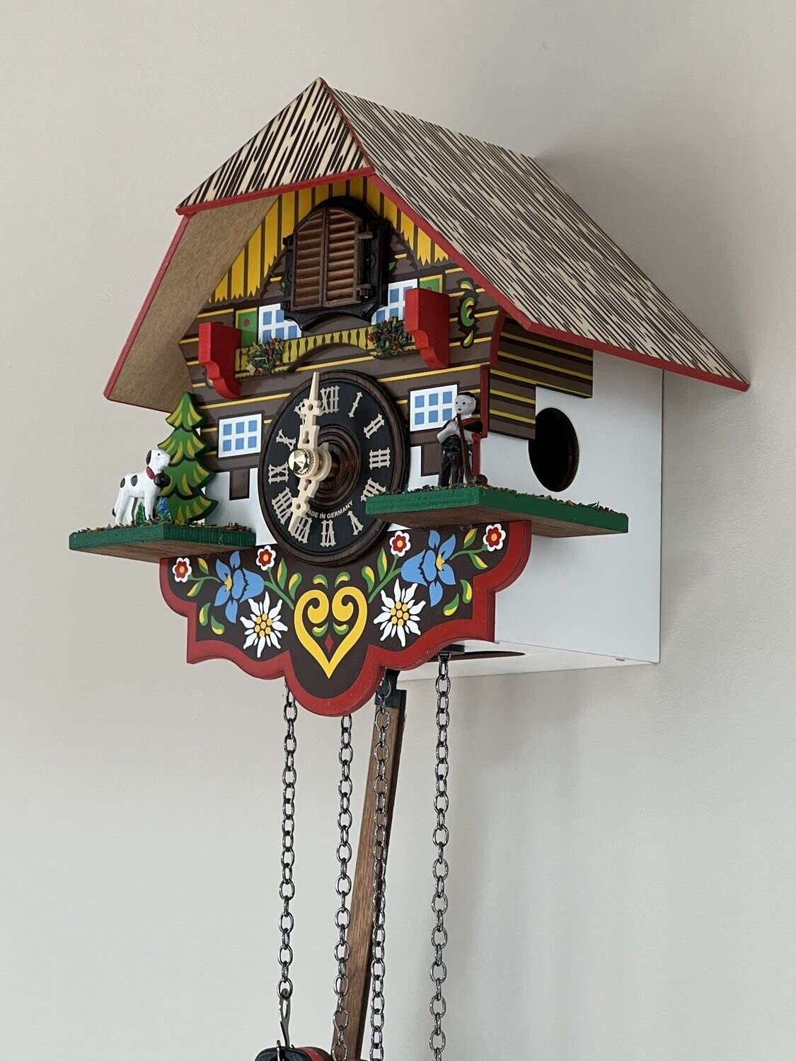 River City Clocks Musical Multi-Colored Quartz Cuckoo Clock
