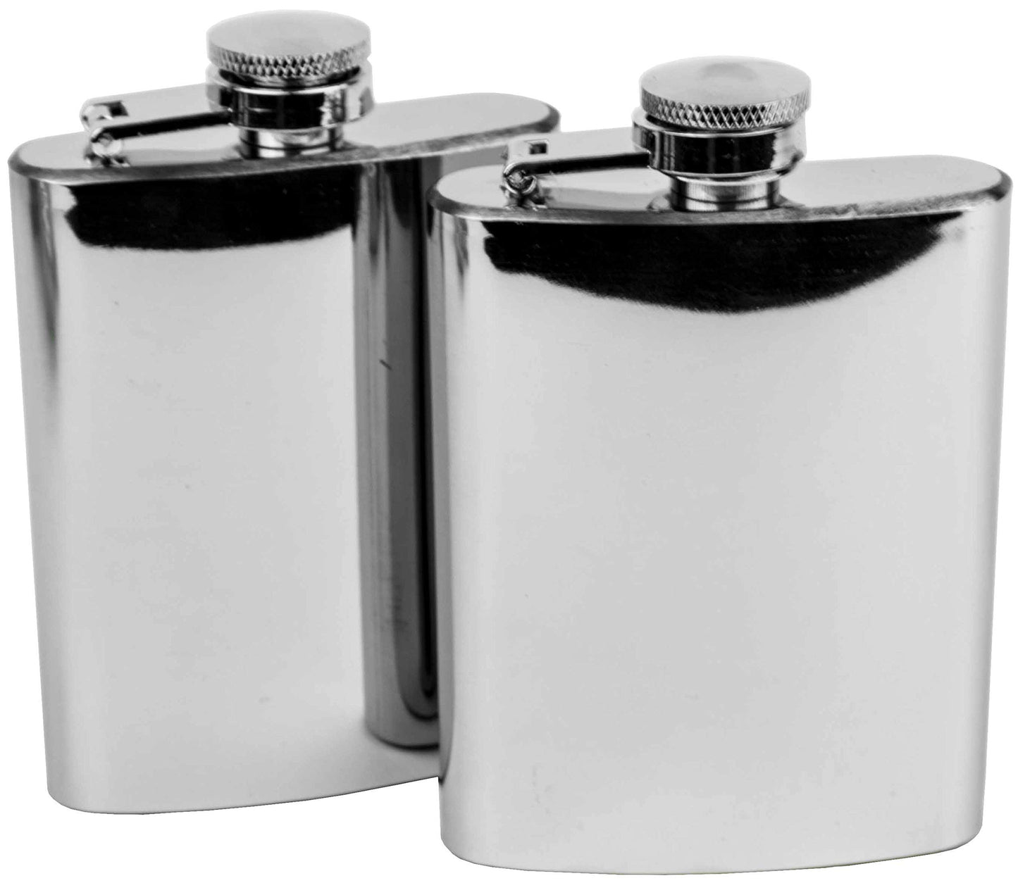 Polished Stainless Steel Two-4oz Flasks Gift Set GP2792