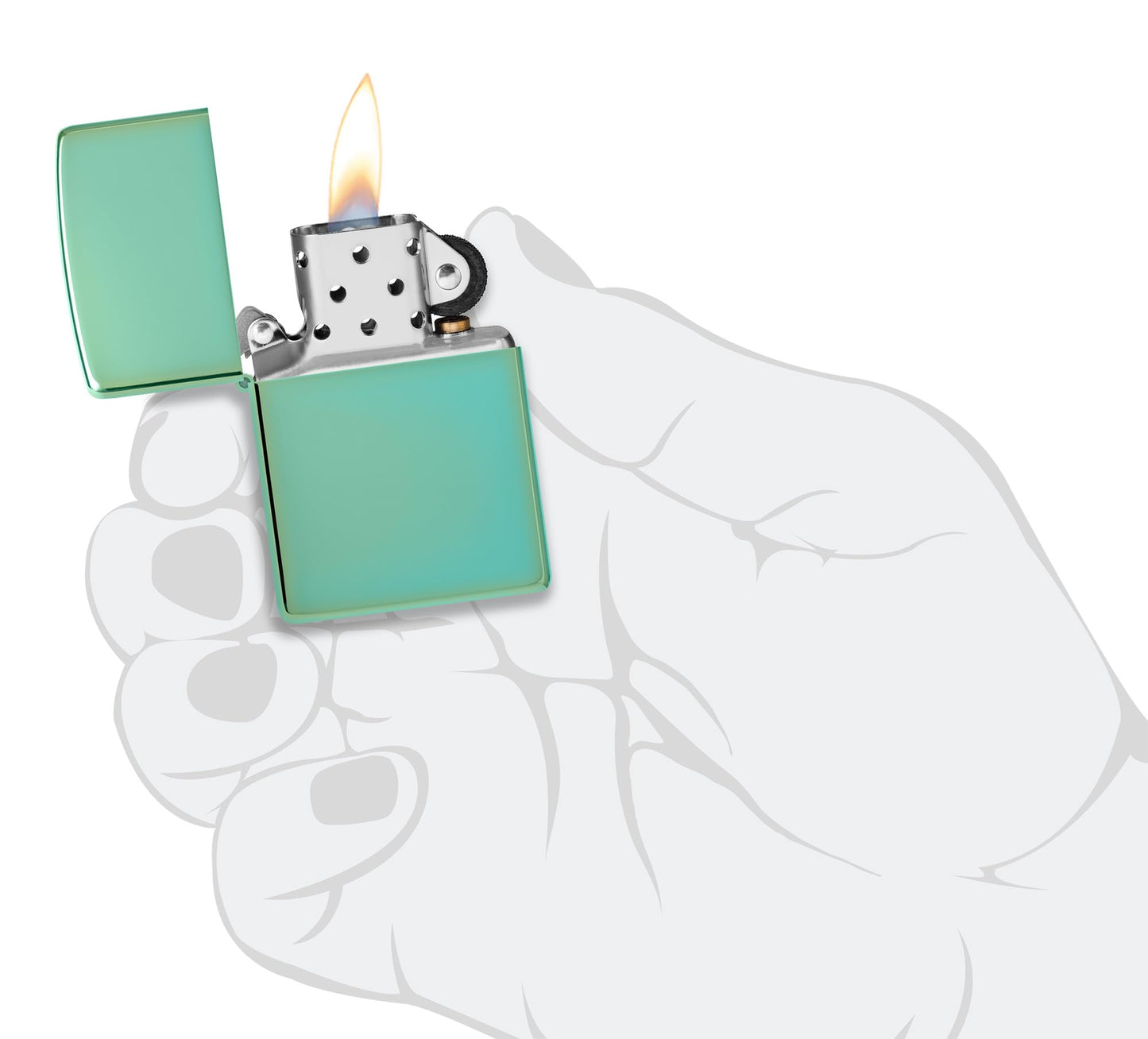 Zippo Classic High Polish Green Pocket Lighter