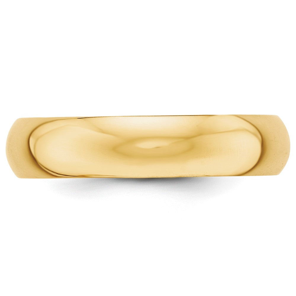 10k Yellow Gold 5mm Half Round Wedding Band Size 9