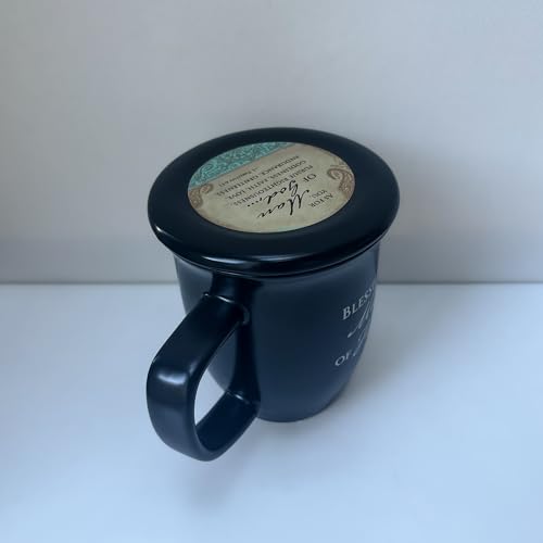 Mug-Grace Outpoured-Man Of Faith-Brown/White Interior W/Coaster/Lid