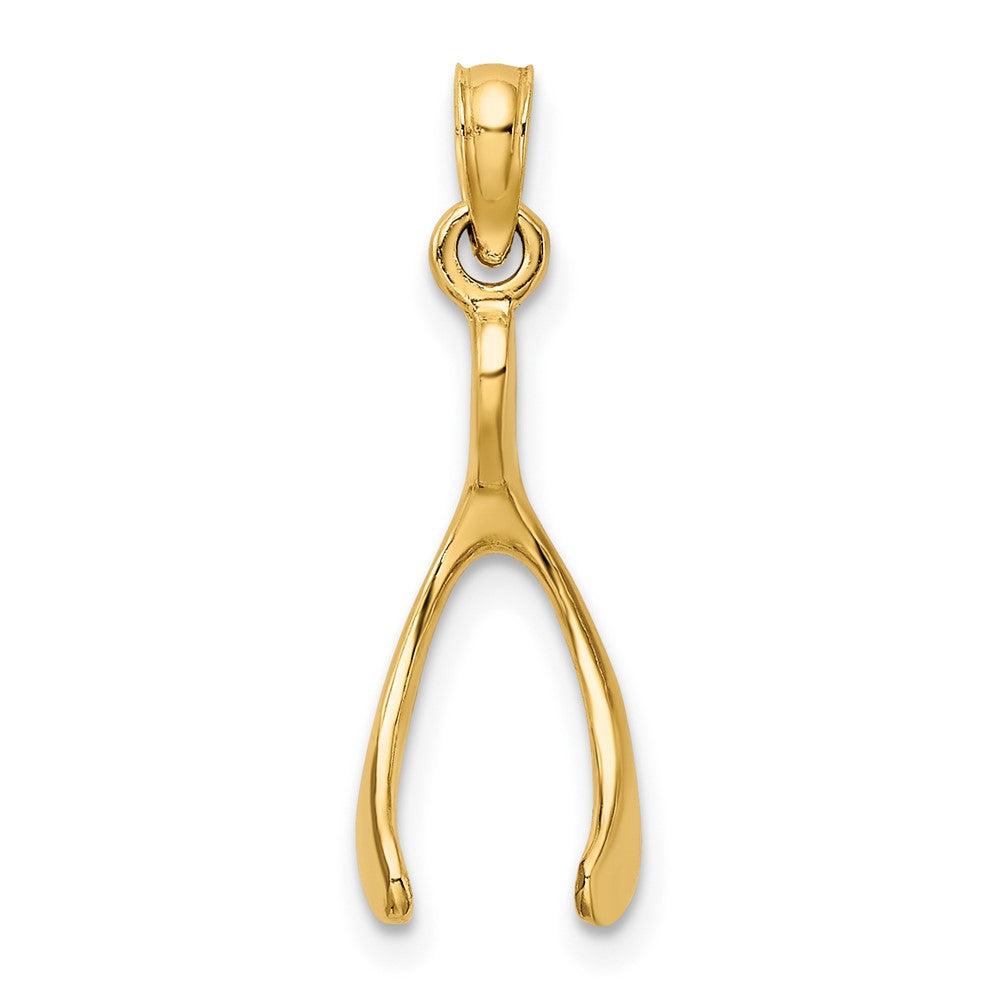 10K Gold Wishbone Charm