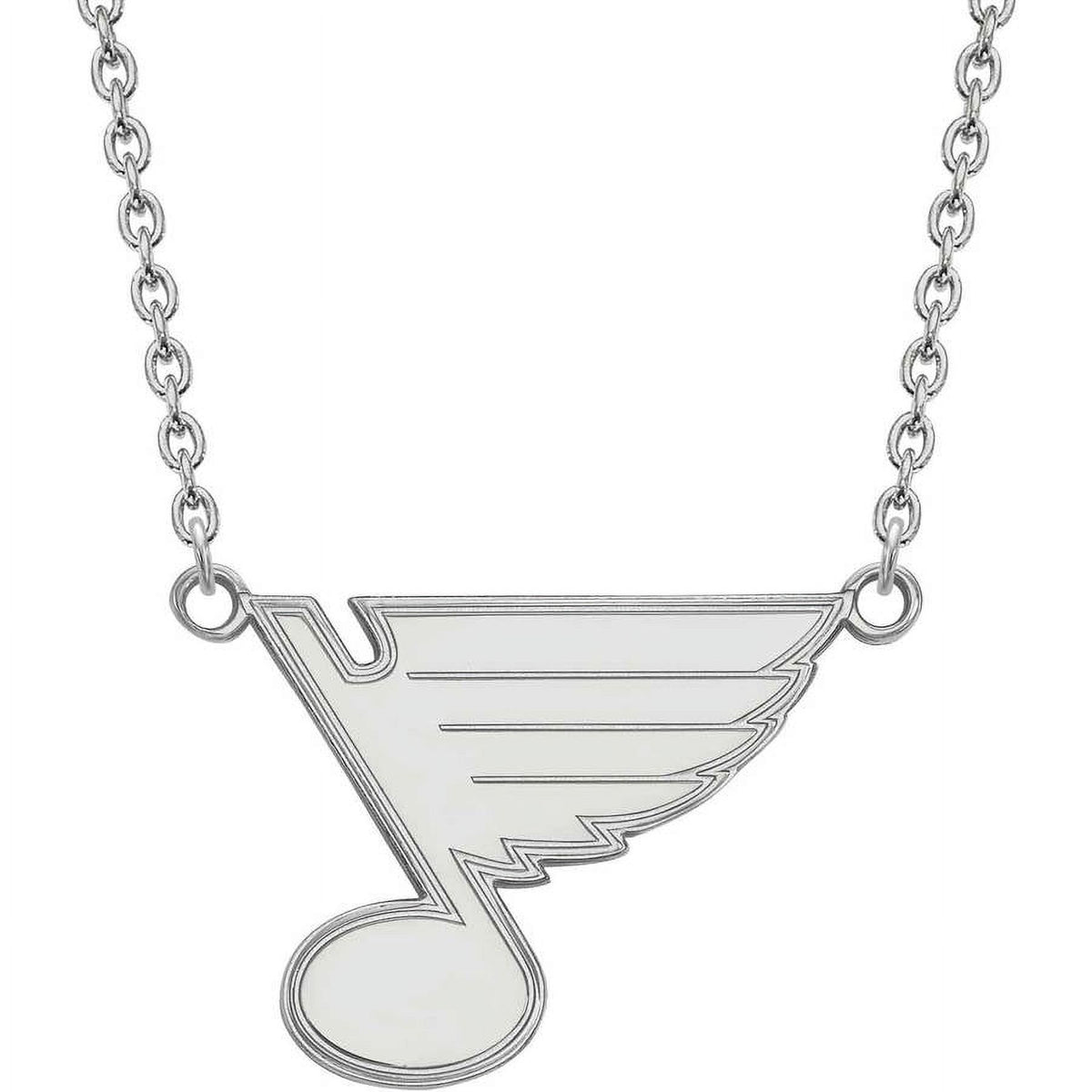 LogoArt NHL St. Louis Blues Sterling Silver Large Pendant with Necklace