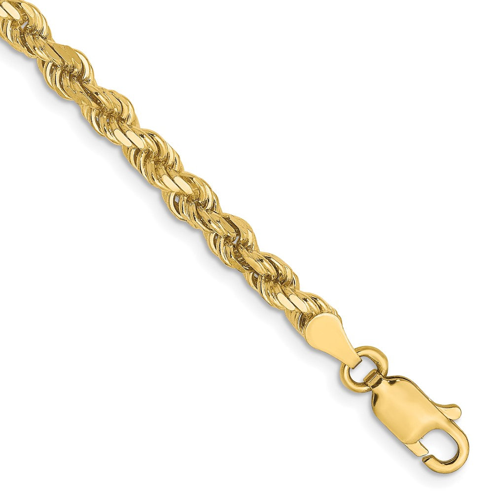 10K 3.5mm Diamond-Cut Rope Chain 7  inches