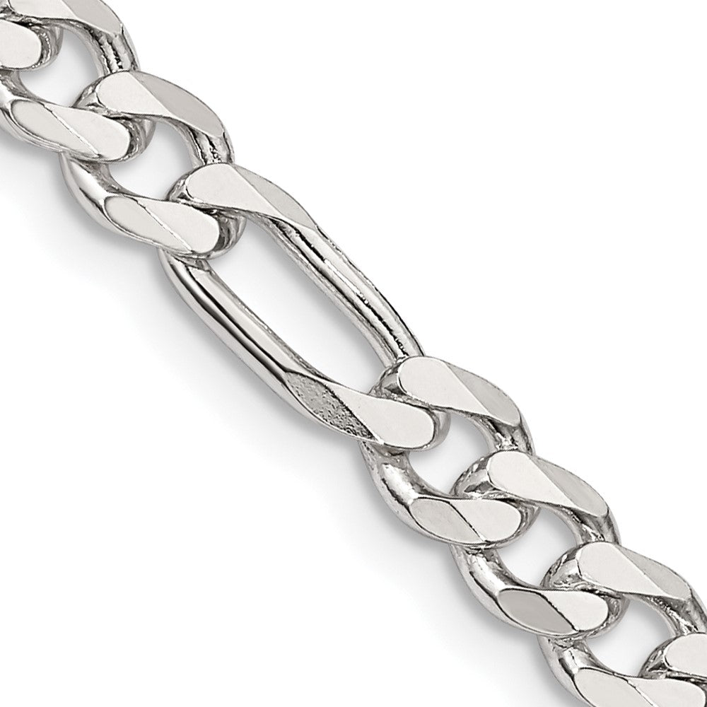 Sterling Silver 5.5mm Figaro Chain 18 Inches