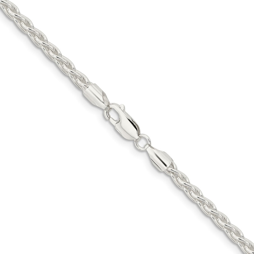 Sterling Silver 3.7mm Round Spiga Chain 22 Inches